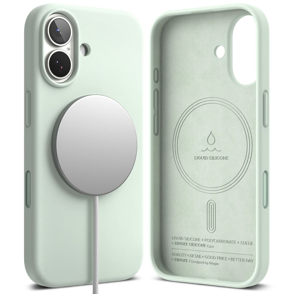 RINGKE SILICONE MAGSAFE Zaštitna maskica Apple iPhone 17 LIGHT GREEN
