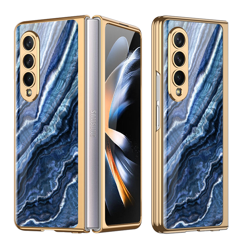GKK GLASS Zaštitna maska Samsung Galaxy Z Fold 4 5G TAMNO BLUE MARBLE