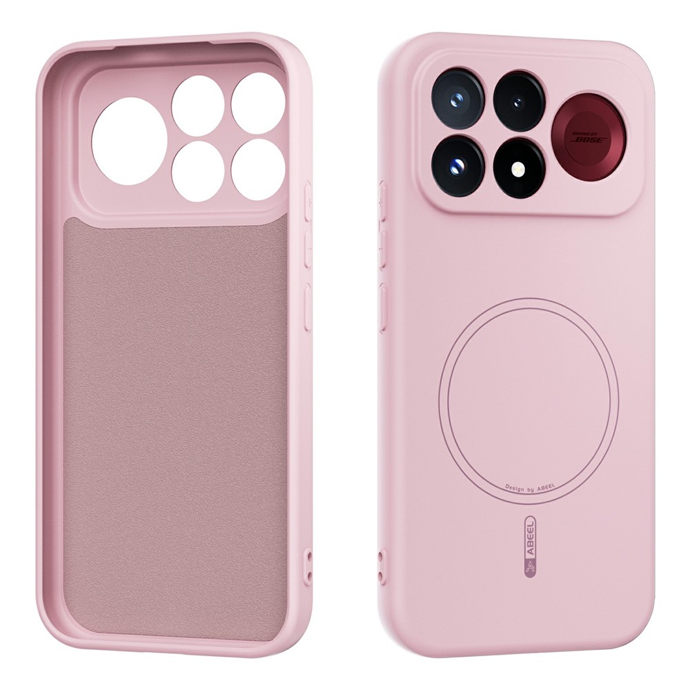 ABEEL SILICONE MAGSAFE zaštitna maskica za POCO F9 Pro ružičasta