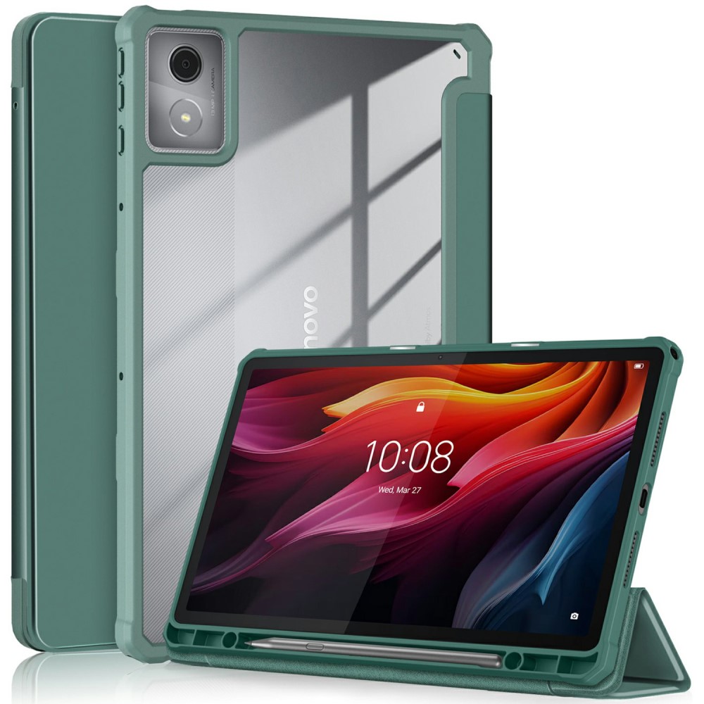 CRYSTAL Preklopna maska Lenovo Tab K11 Plus zelena