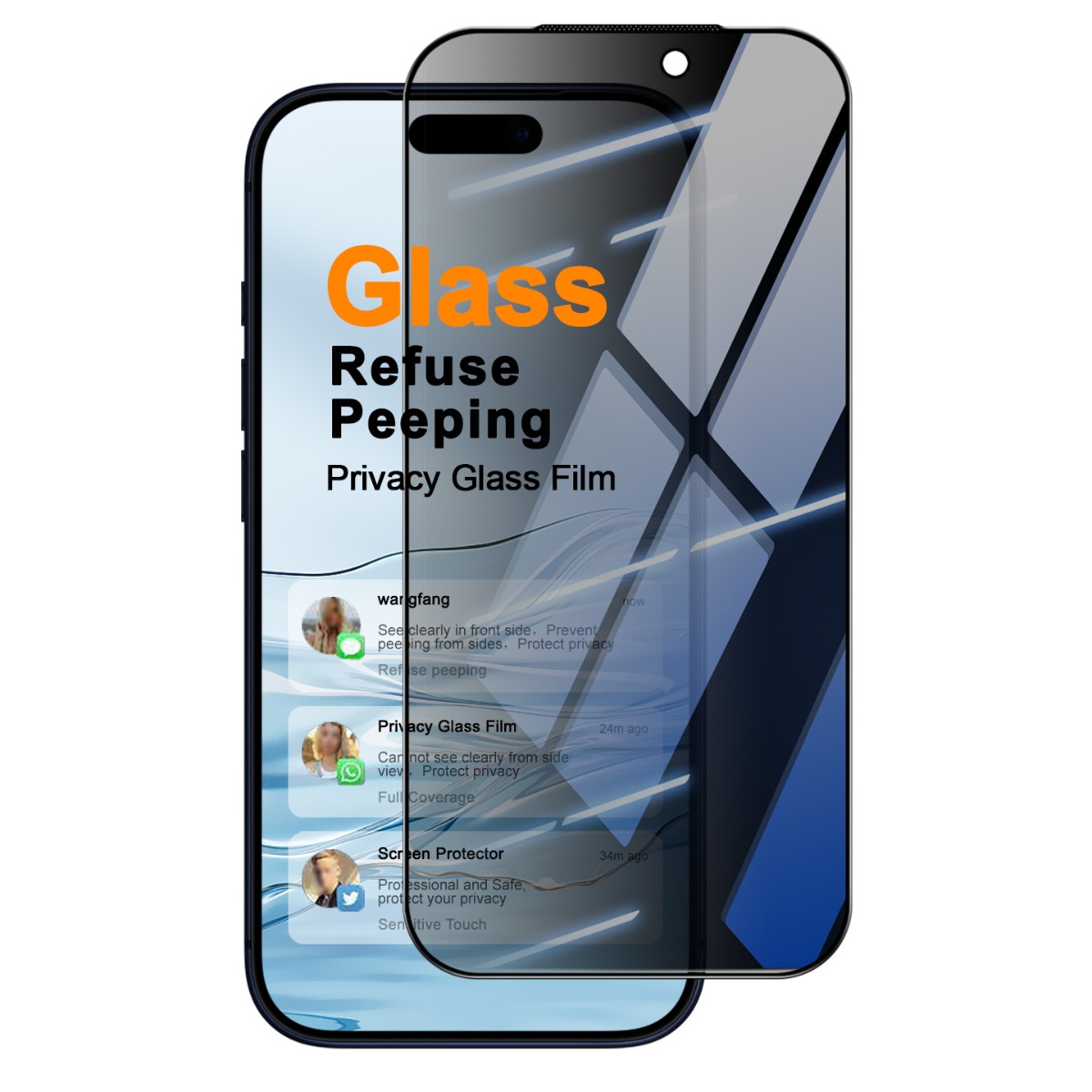 IMAK 3D PRIVACY Kaljeno zaštitno staklo za Apple iPhone 18 Pro Max
