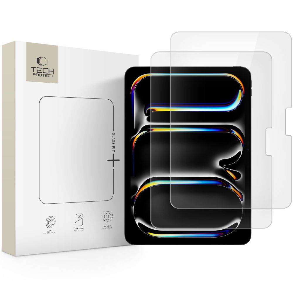 TECH-PROTECT GLASS FIT+ pakiranje od 2 komada Prozirno zaštitno staklo za tablet Apple iPad Air 13 2024 / 2025 / iPad Pro 13 2024 / M5 2025