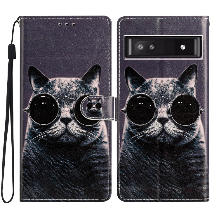 ART Navlaka za novčanik za Google Pixel 9a SUNČANE NAOČALE CAT