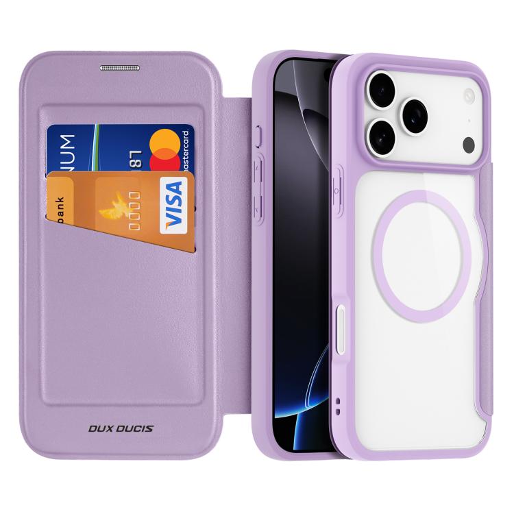 DUX X PRO Preklopna maskica s MagSafe za Apple iPhone 17 Pro / iPhone 18 Pro ljubičasta