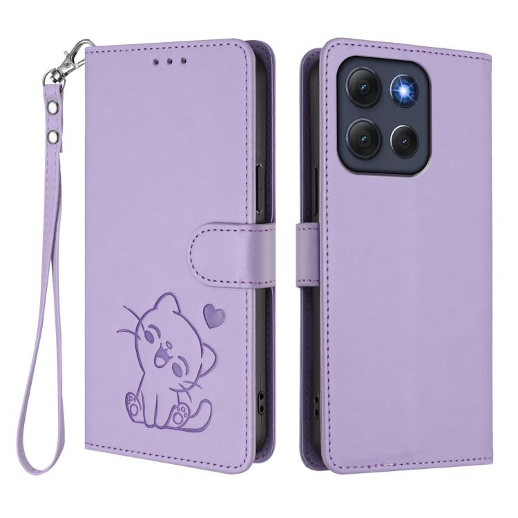 ART CAT Novčanik futrola s remenom za Motorola Moto G86 Power 5G ljubičasta