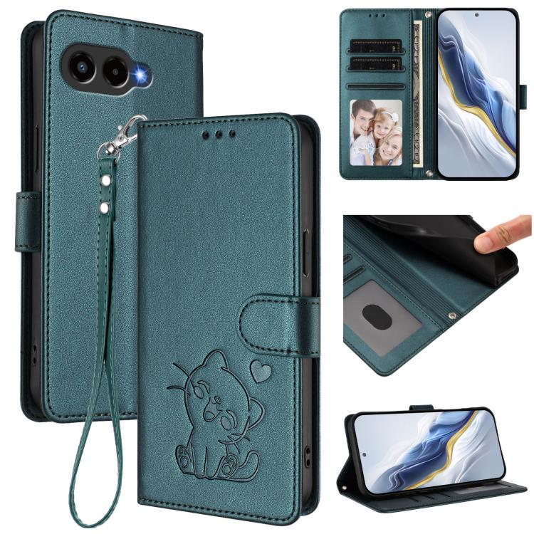 ART CAT Novčanik maskica s remenom za T Phone 3 tamnozelena