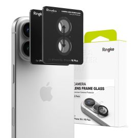 RINGKE ZAŠTITNIK OKVIRA KAMERE 2X Staklo za kameru Apple iPhone 16 / 16 Plus BLACK