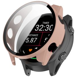 PC FULL COVER Plastično kućište sa staklom za Garmin Forerunner 570 47mm ružičasto