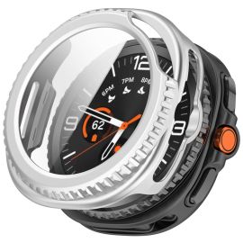 PC FULL COVER Plastična maskica sa staklom za Samsung Galaxy Watch8 Classic 46mm srebrna