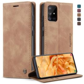 CASEME Novčanik maskica za Samsung Galaxy A51 svijetlosmeđa