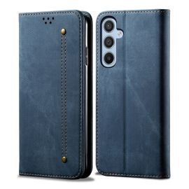 DENIM Navlaka za novčanik za Samsung Galaxy A16 / A16 5G plava