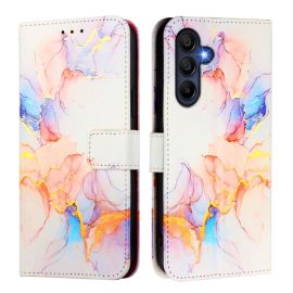 ART MARBLE Navlaka za novčanik za Samsung Galaxy A26 WHITE NARANČASTA