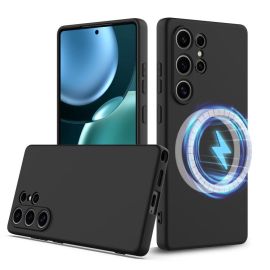 RUBBER MAGSAFE Silikonska maska za Samsung Galaxy S25 Ultra 5G BLACK