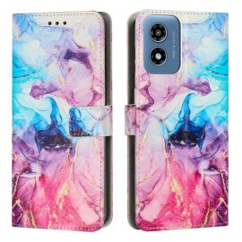 ART MARBLE Novčanik maska za Motorola Moto G04 / G24 / G24 Power BLUE-PURPLE