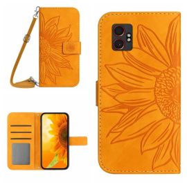 ART SUNFLOWER Novčanik s vezicom za Samsung Galaxy Xcover 7 Pro žuti