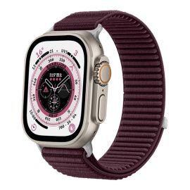 xDfind NYLON Zamjenjivi remen za Apple Watch 44 / 45 / 46 / 49mm bordo