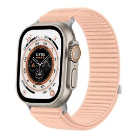 xDfind NYLON Zamjenjivi remen za Apple Watch 44 / 45 / 46 / 49mm svijetlo ružičasti