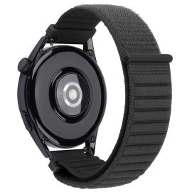 NYLON KUKA I PETLJA Univerzalna narukvica za sat širine 20 mm tamno siva