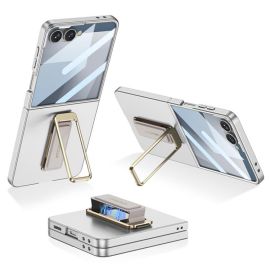 GKK XTCASE Zaštitna maskica s držačem Samsung Galaxy Z Flip7 5G srebrna