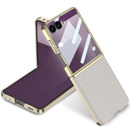GKK LEATHER Maskica sa staklom za Samsung Galaxy Z Flip7 5G siva