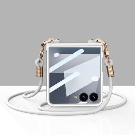 GKK CROSSBODY Zaštitna maska s uzicom Samsung Galaxy Z Flip7 5G srebrna