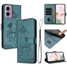 ART LOTUS Futrola za novčanik za Motorola Moto G04 / G24 / G24 Power tamnozelena