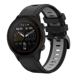 SPORTY Zamjenjivi silikonski remen Garmin Forerunner 955 BLACK-GREY