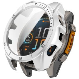 LUNET FULL COVER Plastični poklopac sa staklom za Garmin Fenix 8 AMOLED 51mm SILVER BLACK
