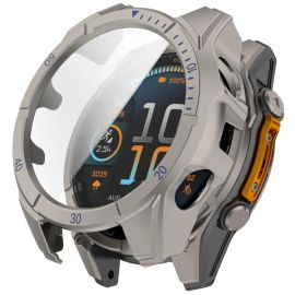 PC FULL COVER Plastična maskica sa staklom za Garmin Tactix 8 Solar 51mm TITANIUM