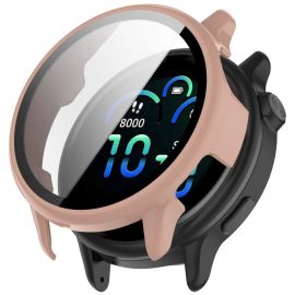 PC FULL COVER Plastični poklopac sa staklom za Garmin Vivoactive 6 ružičasti