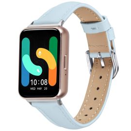 LEATHER Kožni remen za Samsung Galaxy Fit3 svijetloplavi