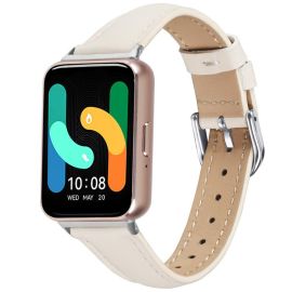 LEATHER Kožni remen za Samsung Galaxy Fit3 BJELOKOBA WHITE