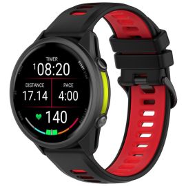 SPORTY Zamjenjivi silikonski remen za Garmin Forerunner 970 crno-crveni