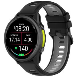 SPORTY Zamjenjivi silikonski remen za Garmin Forerunner 970 crno-sivi