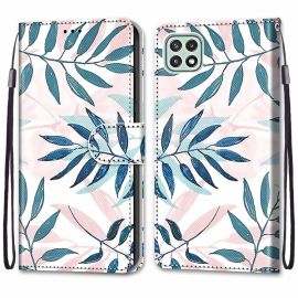 ART Wallet maska Samsung Galaxy A22 5G LEAVES