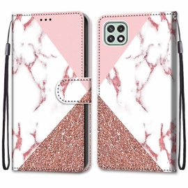 ART maska novčanik Samsung Galaxy A22 5G PINK MARBLE