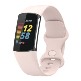 BUTTERFLY Silikonski remen za Fitbit Charge 5 ružičasti