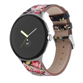 LEATHER Kožni remen za Google Pixel Watch / Pixel Watch 2 / Pixel Watch 3 41mm / Pixel Watch 4 41mm ROSES