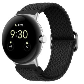 PLETENI najlonski remen za Google Pixel Watch / Pixel Watch 2 crni