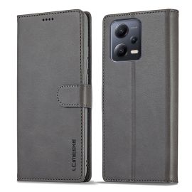 IMEEKE Novčanik torbica Xiaomi Redmi Note 12 5G / Poco X5 5G siva