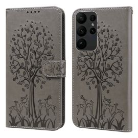 ART DEER Wallet maska Samsung Galaxy S23 Ultra 5G siva