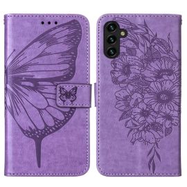 ART BUTTERFLY Maska za novčanik Samsung Galaxy A54 5G ljubičasta