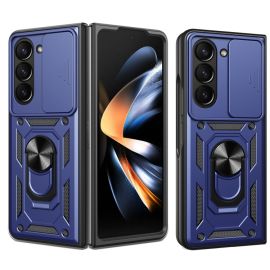 RING CAMERA Maska sa držačem za Samsung Galaxy Z Fold 5 5G plava