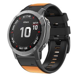 ROUGH remen za Garmin Fenix 7 Pro / 7 Pro Solar / 7 Pro Sapphire crno-narančasti