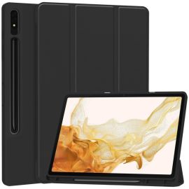 LEATHER Flip maska za Samsung Galaxy Tab S9+ / S10+ crna
