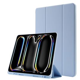 LEATHER Preklopni poklopac za Apple iPad Pro 11 2024 / M5 2025 svijetlo plava