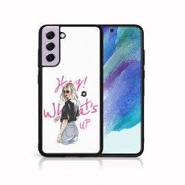 PROTEMIO MY ART Silikonska maska Samsung Galaxy S21 FE 5G WHATSUP (132)