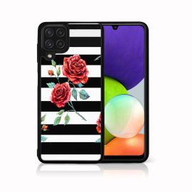 PROTEMIO MY ART Silikonska maska Samsung Galaxy A22 BLACK - WHITE (034)