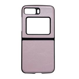 LEATHER Plastična maska Motorola Razr 2022 5G pink