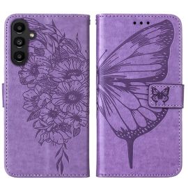 ART BUTTERFLY Wallet maska za Samsung Galaxy A15 / A15 5G svijetlo ljubičasta